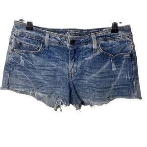 575 Denim California Lifestyle Low Rise Distressed Shorts Sz 29 Vintage Y2K